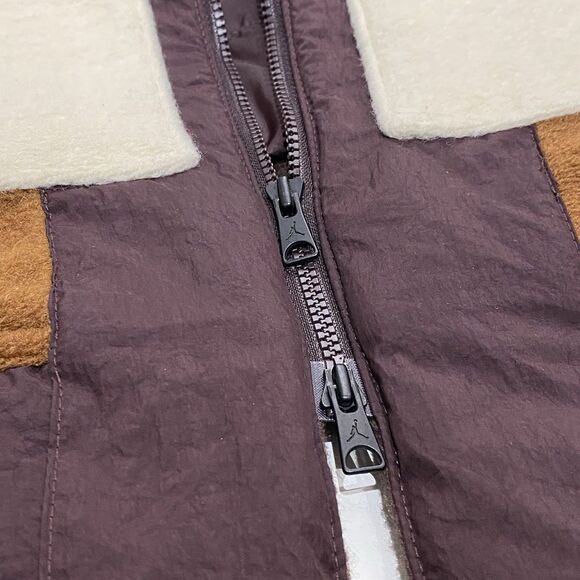 Nike Air Jordan Cozy Girl Jacket Coat Wool Blend Women’s Large Colorblock Boxy - Picture 8 of 11